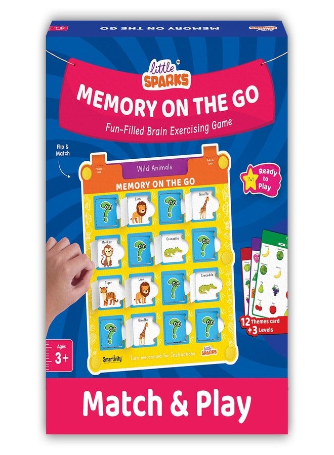 سمارتيفيتي لعبة الذاكرة الذكية للأطفال من عمر 3 سنوات فما فوق | لعبة مطابقة ممتعة - 12 بطاقة موضوعية و3 مستويات تحدي | هدية عيد ميلاد للأولاد والبنات | لعبة تعليمية لمرحلة ما قبل المدرسة للأطفال من عمر 3 إلى 6 سنوات - Image 1